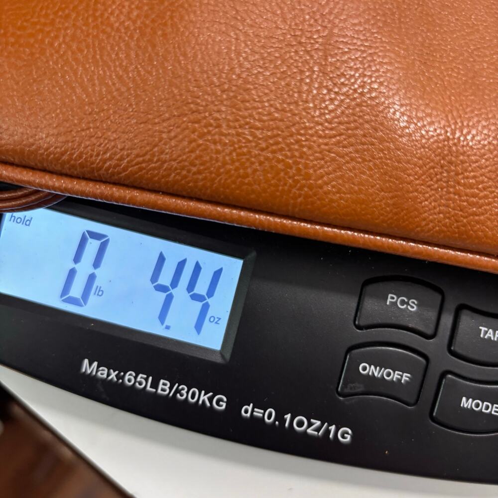 Nine West Caramel Brown Faux Leather Zip Wristlet Clutch 9 X 5 inches - Picture 8 of 8